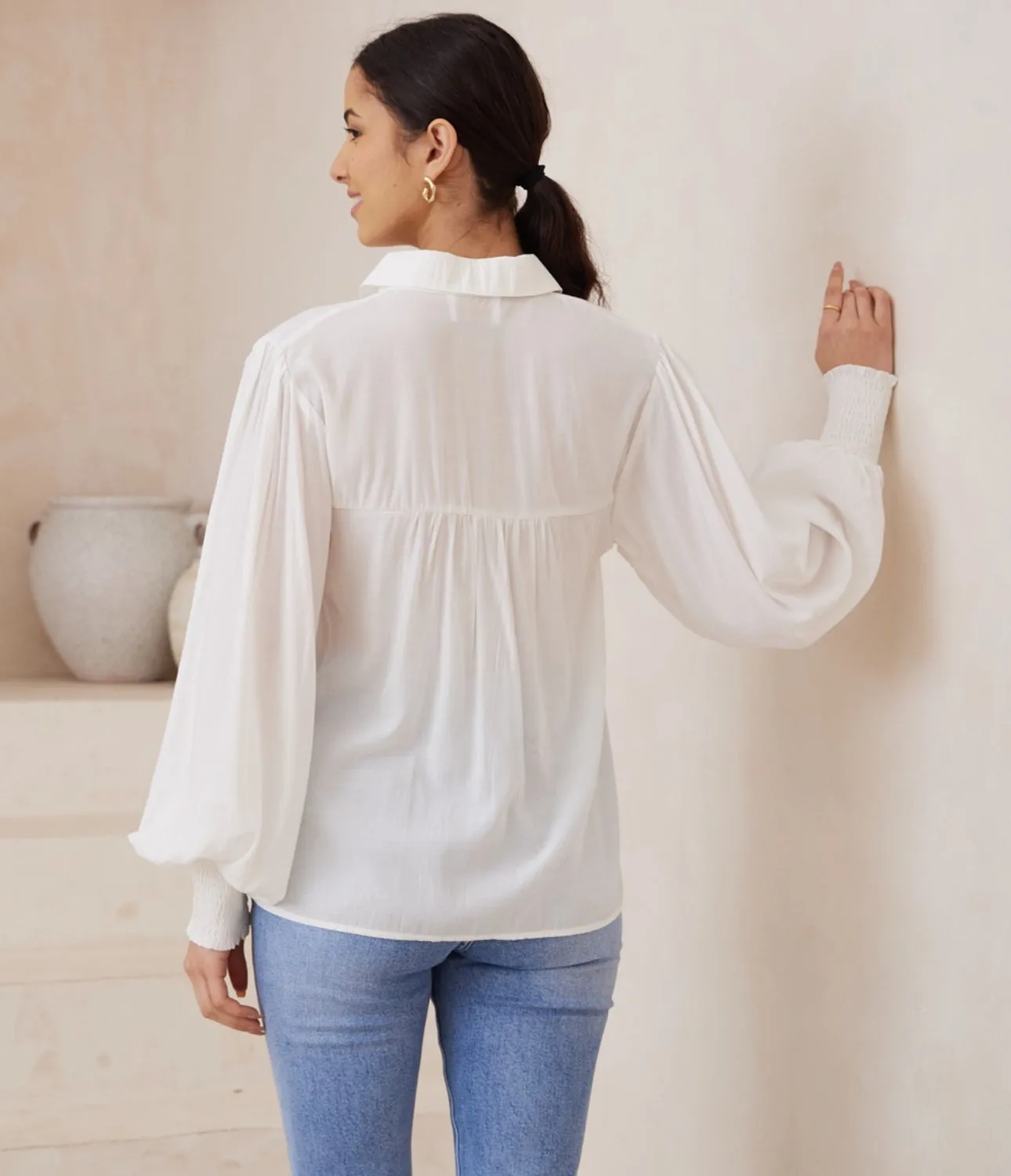 Elizabeth White Blouse