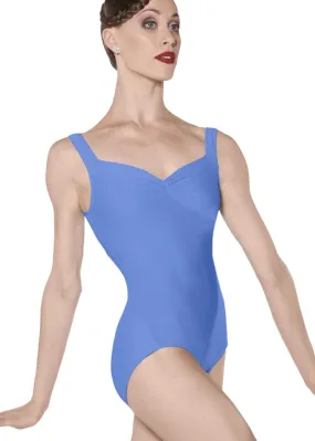 Faustine Pinch Front Tank Leotard (French Blue)