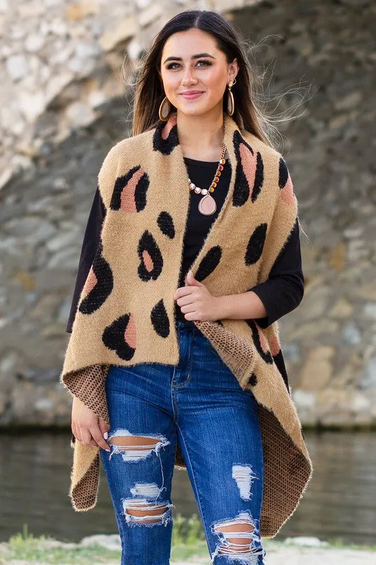 Fierce Feline Leopard Print Vest