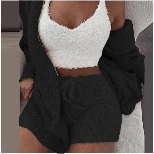 Fluffy Three Piece Set