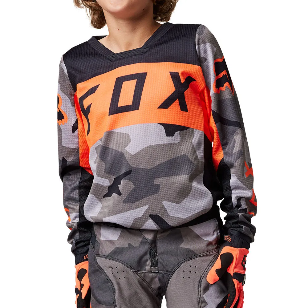 Fox Youth 180 Bnkr Jersey (Grey Camo)