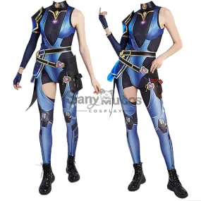 Game Valorant Duelist Reyna Leina Cosplay Costume Roleplaying Clothes Suit with Pants and Earrings