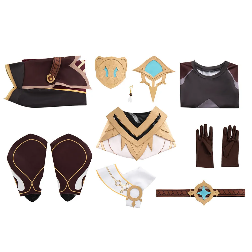 Genshin Impact Traveler Aether Outfits Halloween Carnival Suit Cosplay Costume