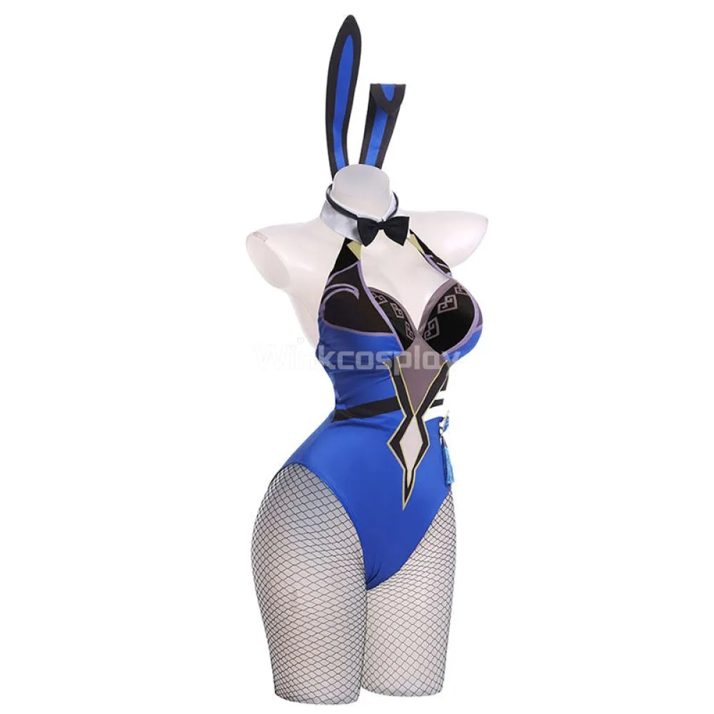 Genshin Impact Yelan Bunny Girl Cosplay Costume