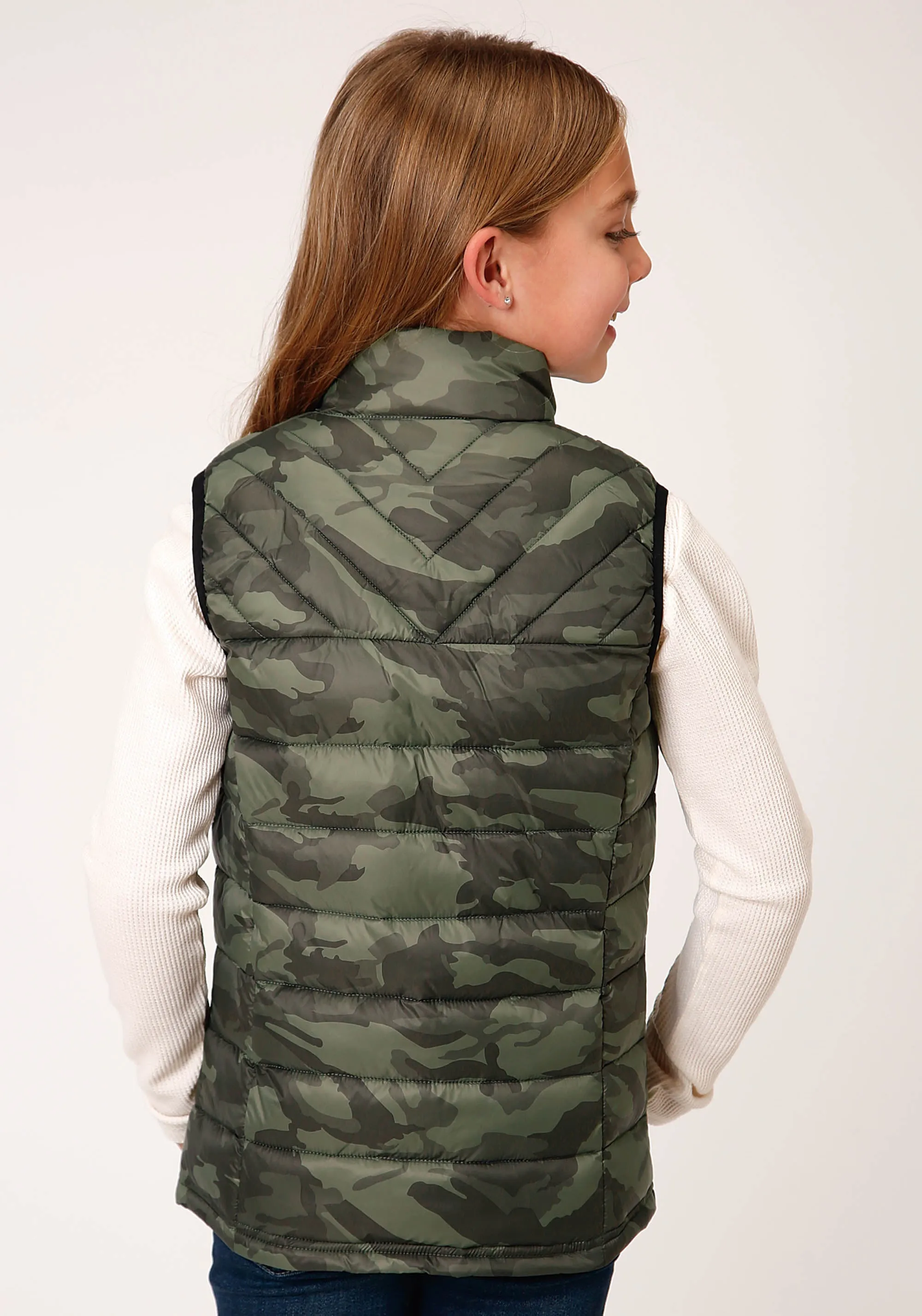 GIRLS  PARACHUTE CAMO DOWN VEST