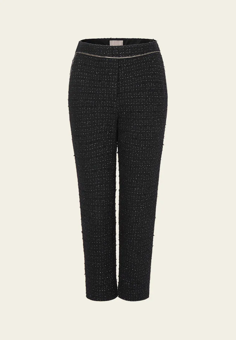 Golden Sideseam Lurex Slim-fit Trousers