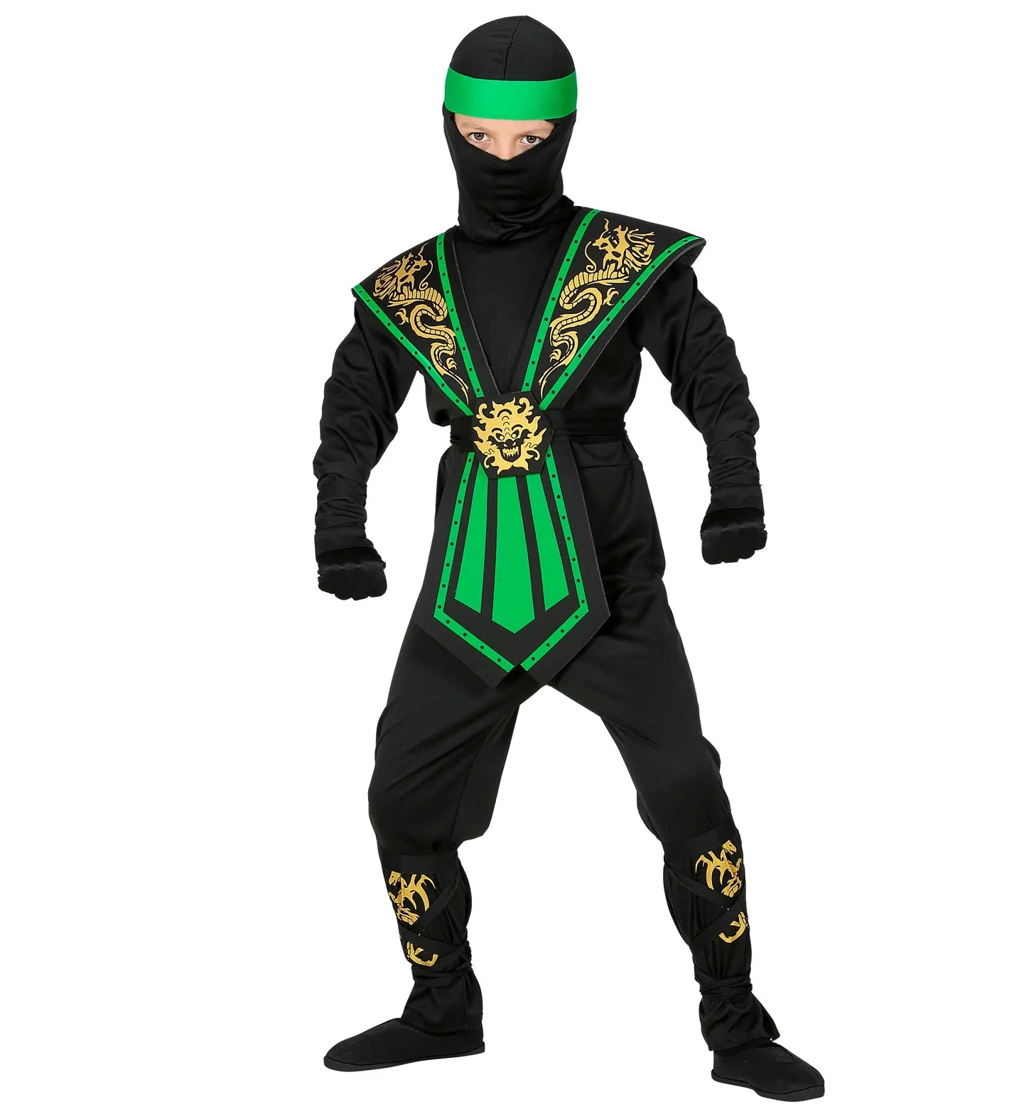 Green Kombat Ninja Costume Kids