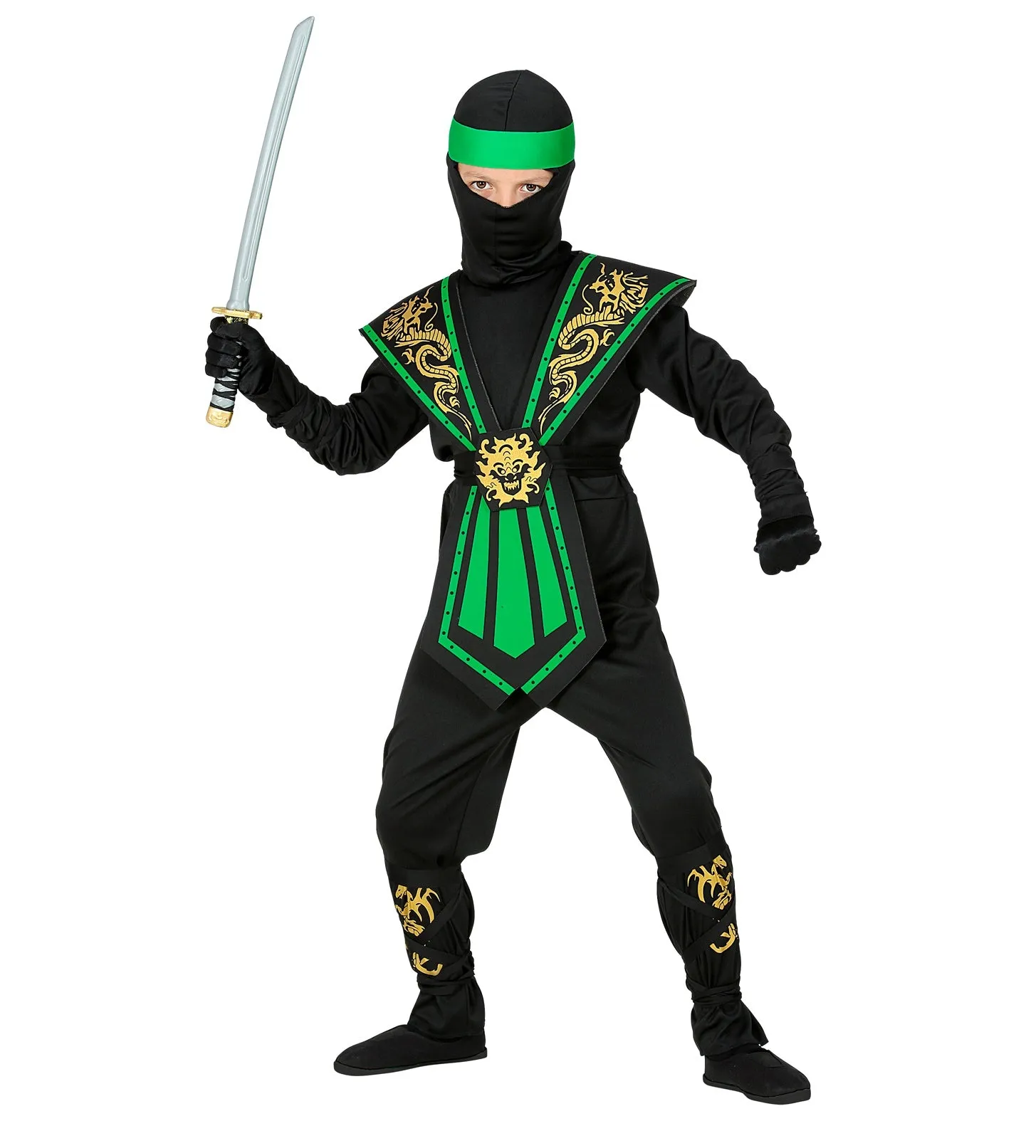 Green Kombat Ninja Costume Kids