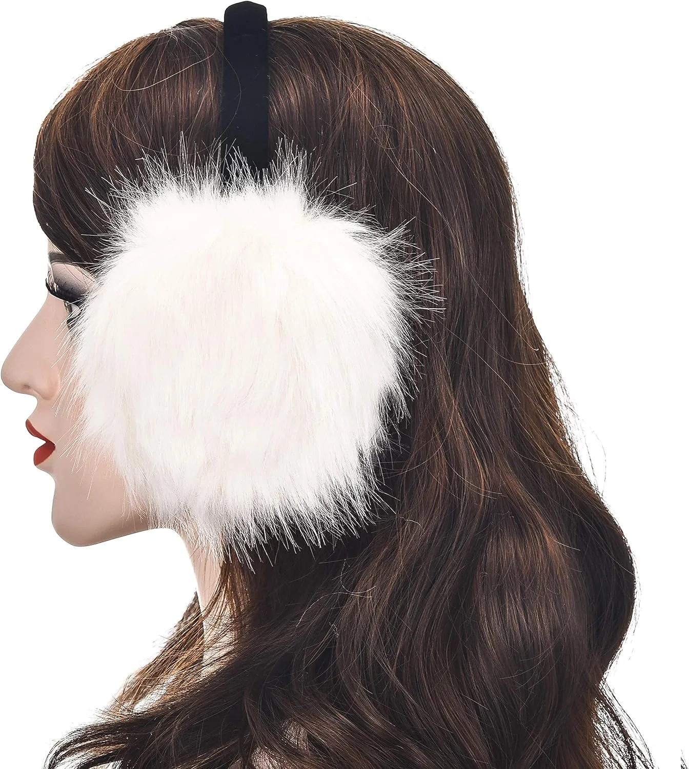 Grey/Black Soft & Comfy Faux Fur Winter Style Ear Muffs