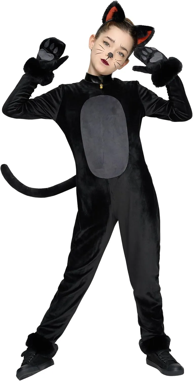 Halloween Black Cat Plush Costume