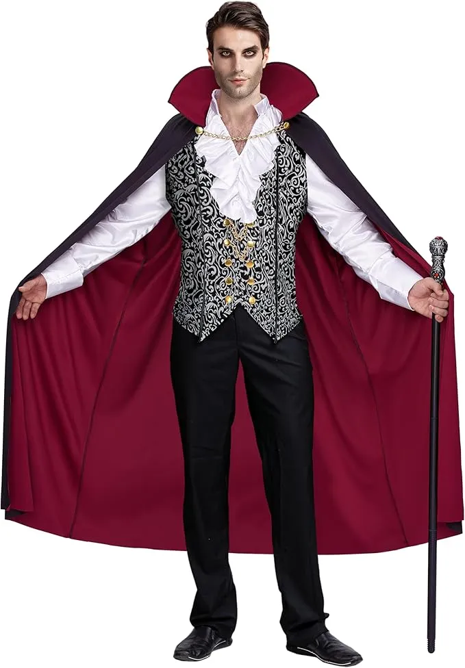 Halloween Vampire Costume, Silver