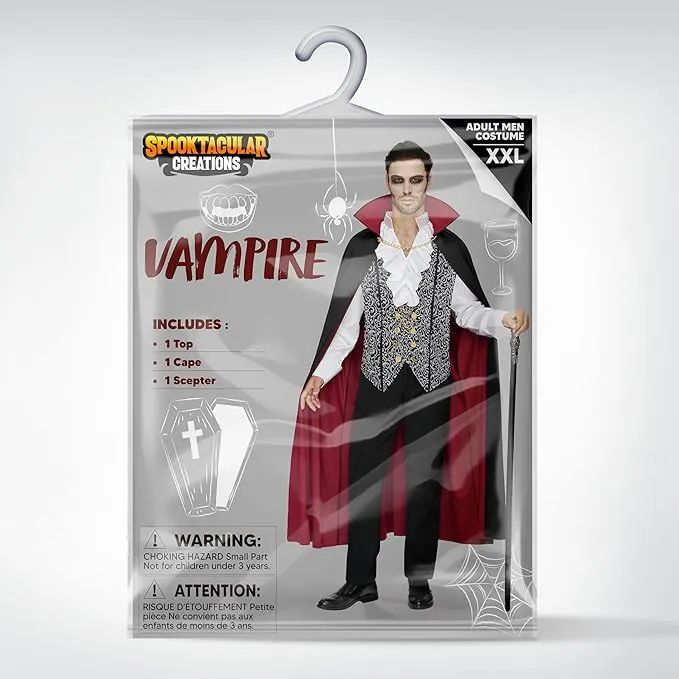 Halloween Vampire Costume, Silver