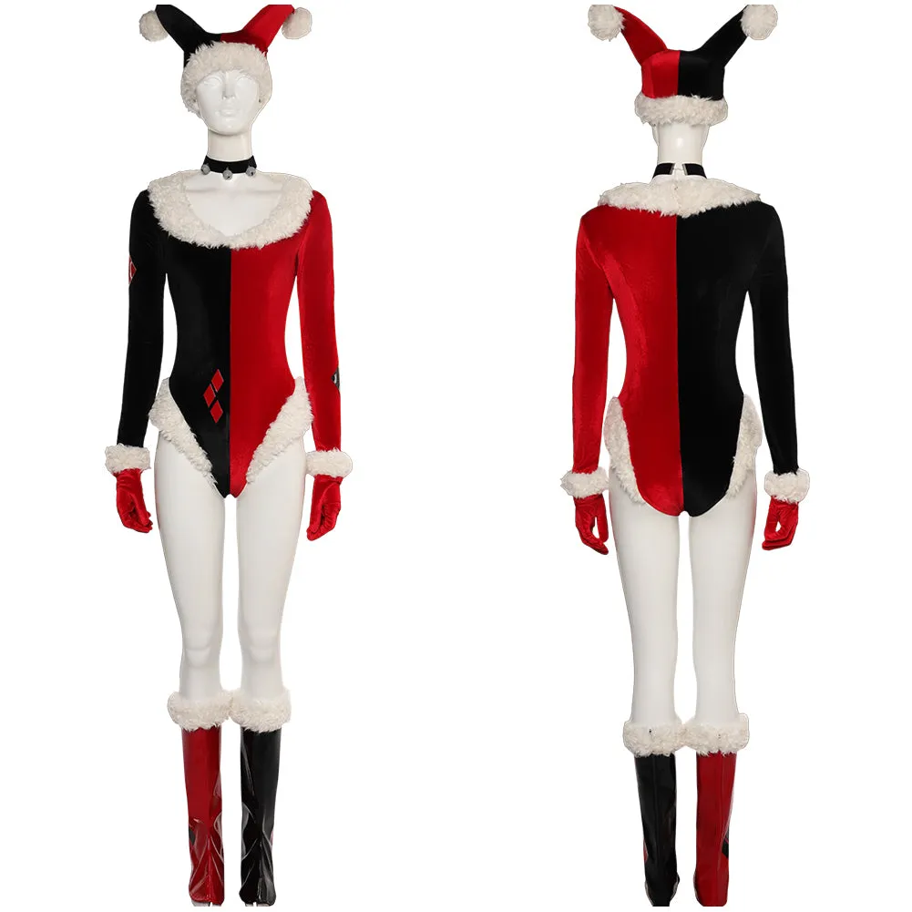 Harley Quinn Women Christmas Outfits Party Carnival Halloween Cosplay Costume