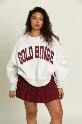 Heather White Maroon GH Wide Arm Sweatshirt [Pre-Order]