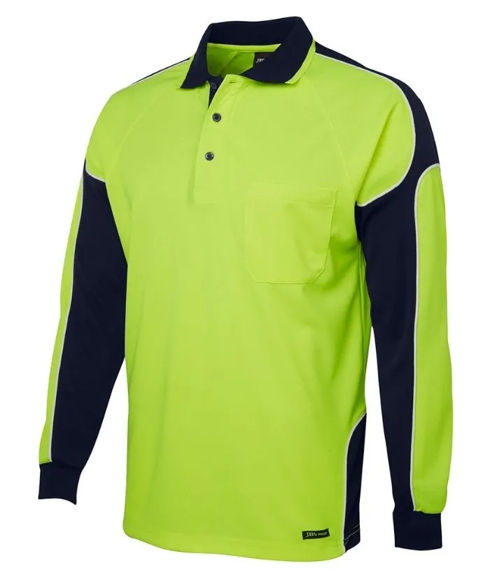 Hi Vis, Long Sleeve, Arm Panel Polo