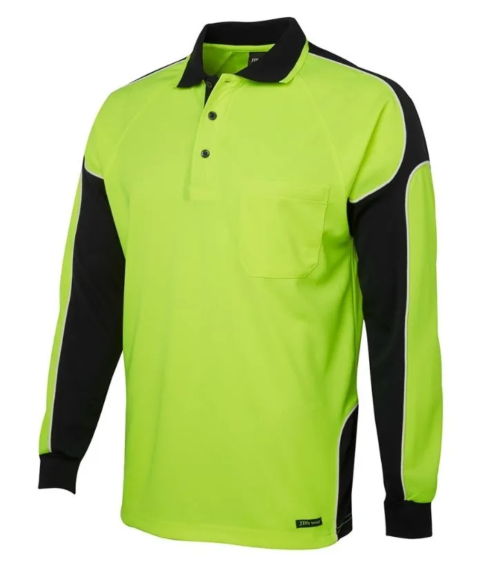 Hi Vis, Long Sleeve, Arm Panel Polo