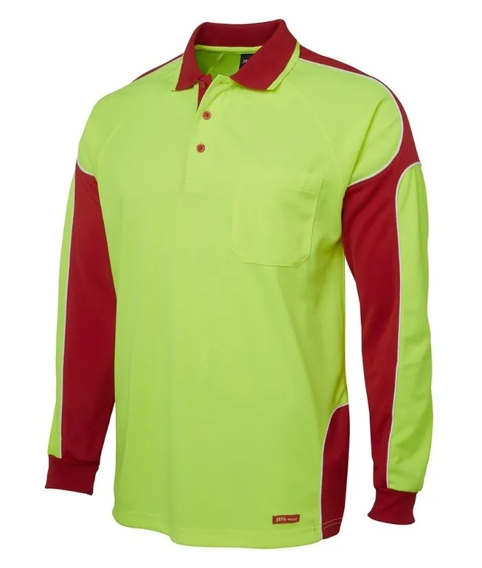 Hi Vis, Long Sleeve, Arm Panel Polo