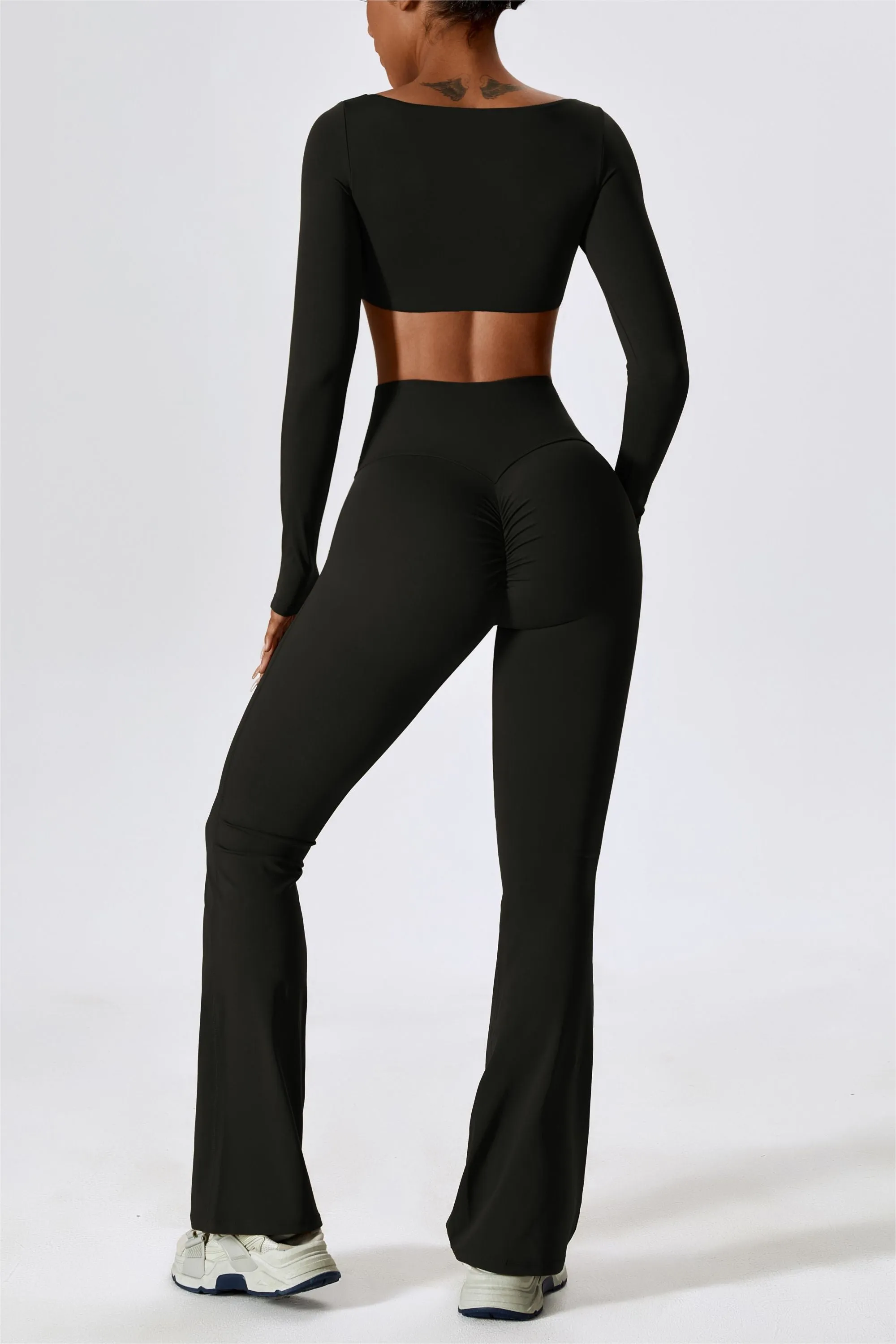 High-Rise Bootcut Flared Scrunch Bum Legging