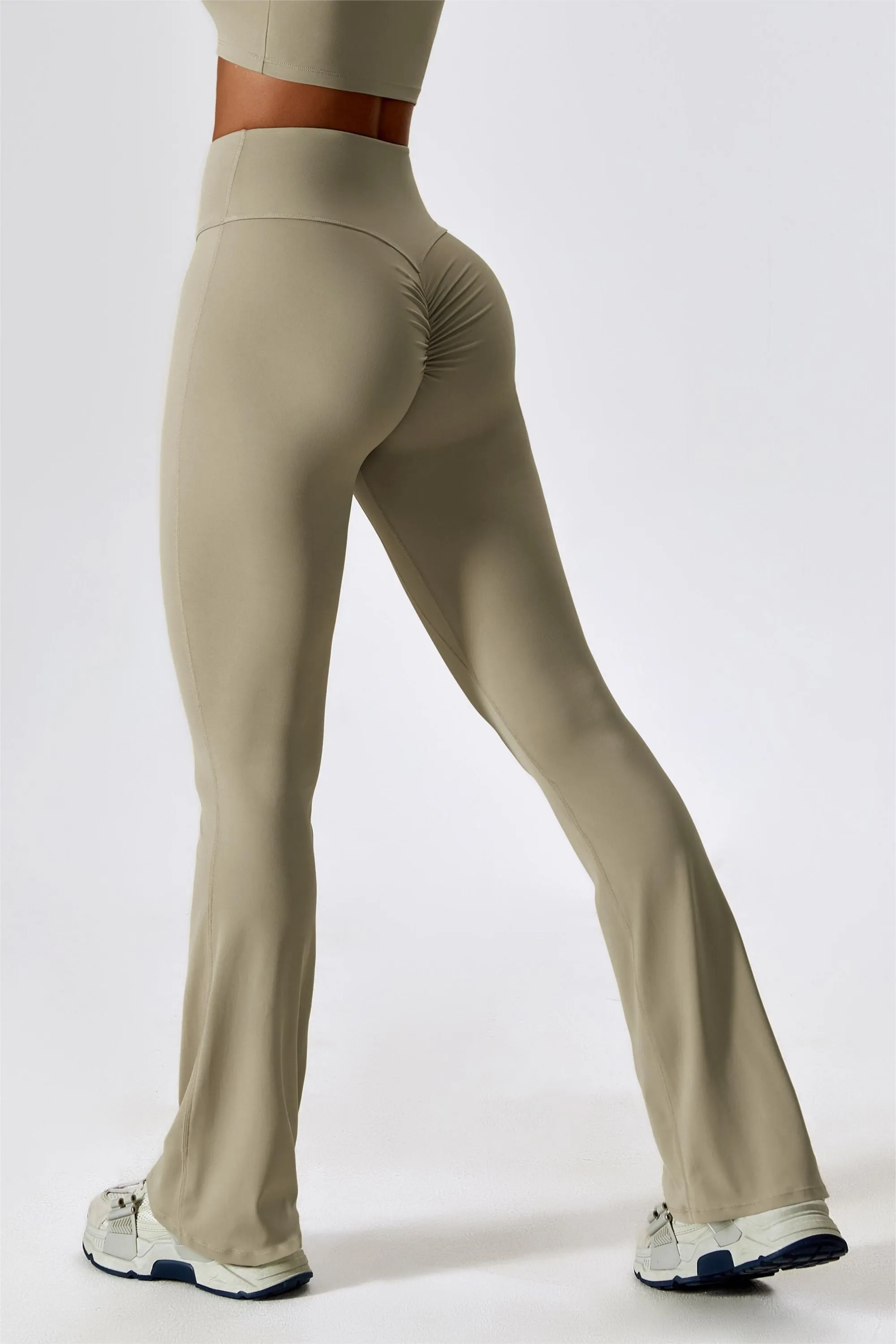 High-Rise Bootcut Flared Scrunch Bum Legging