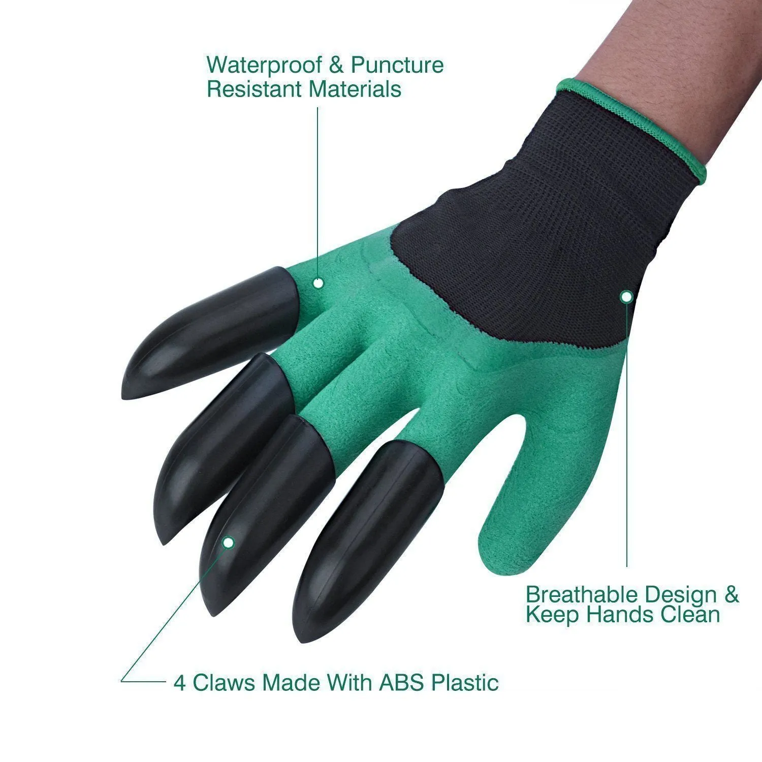 Hirundo Garden Genie Gloves with Claws on Right Hand