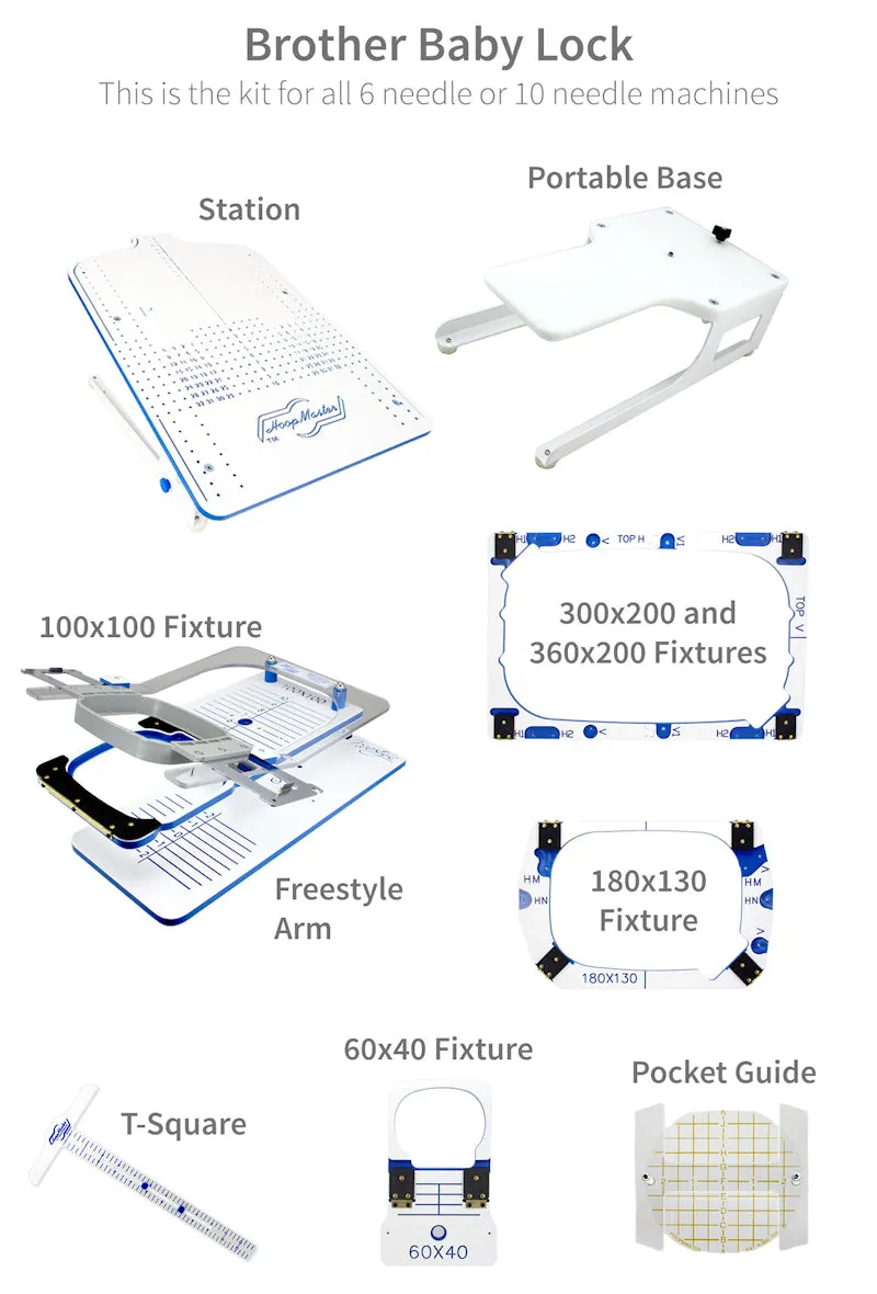 HoopMaster Hooping Station: For All Brother PR6xx/PR1xxx & Baby Lock Professional 6 & 10 Needle Machines