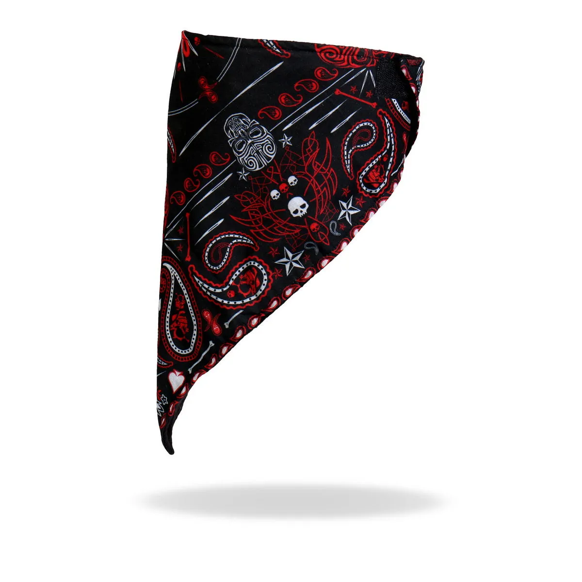 Hot Leathers FWC1004 Red Paisley Face Wrap Neck Warmer