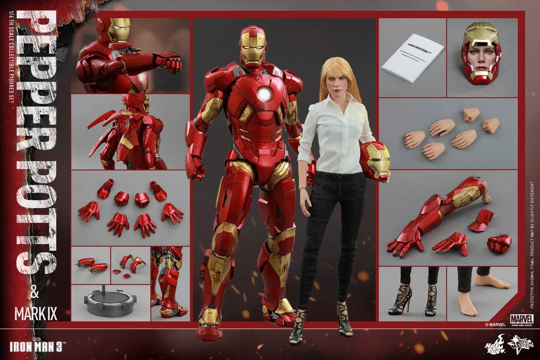 Hot Toys - Iron Man 3 - Pepper Potts & Mark IX