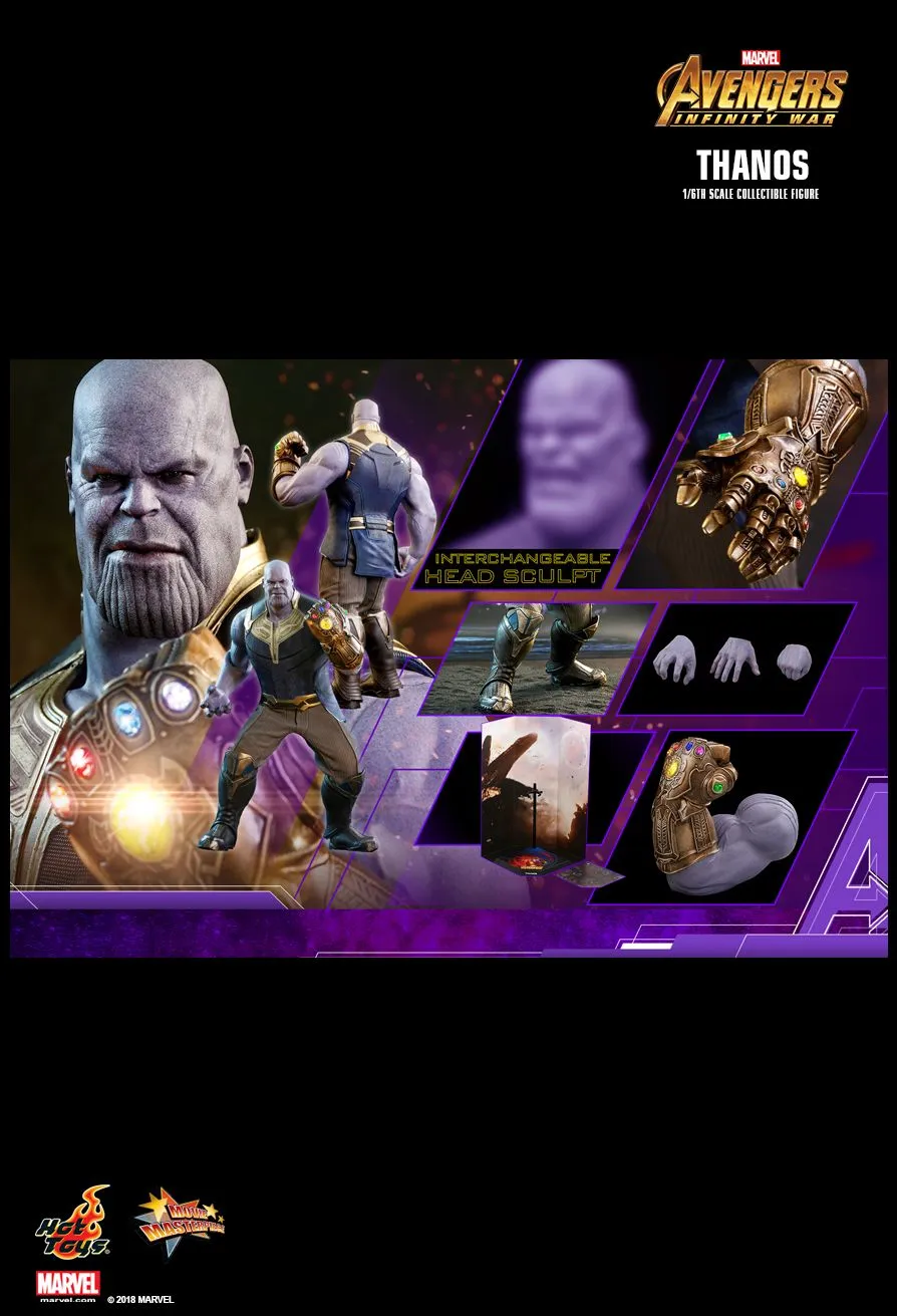 HOT TOYS MARVEL AVENGERS INFINITY WAR THANOS COLLECTIBLE FIGURE 1/6TH SCALE - MMS479