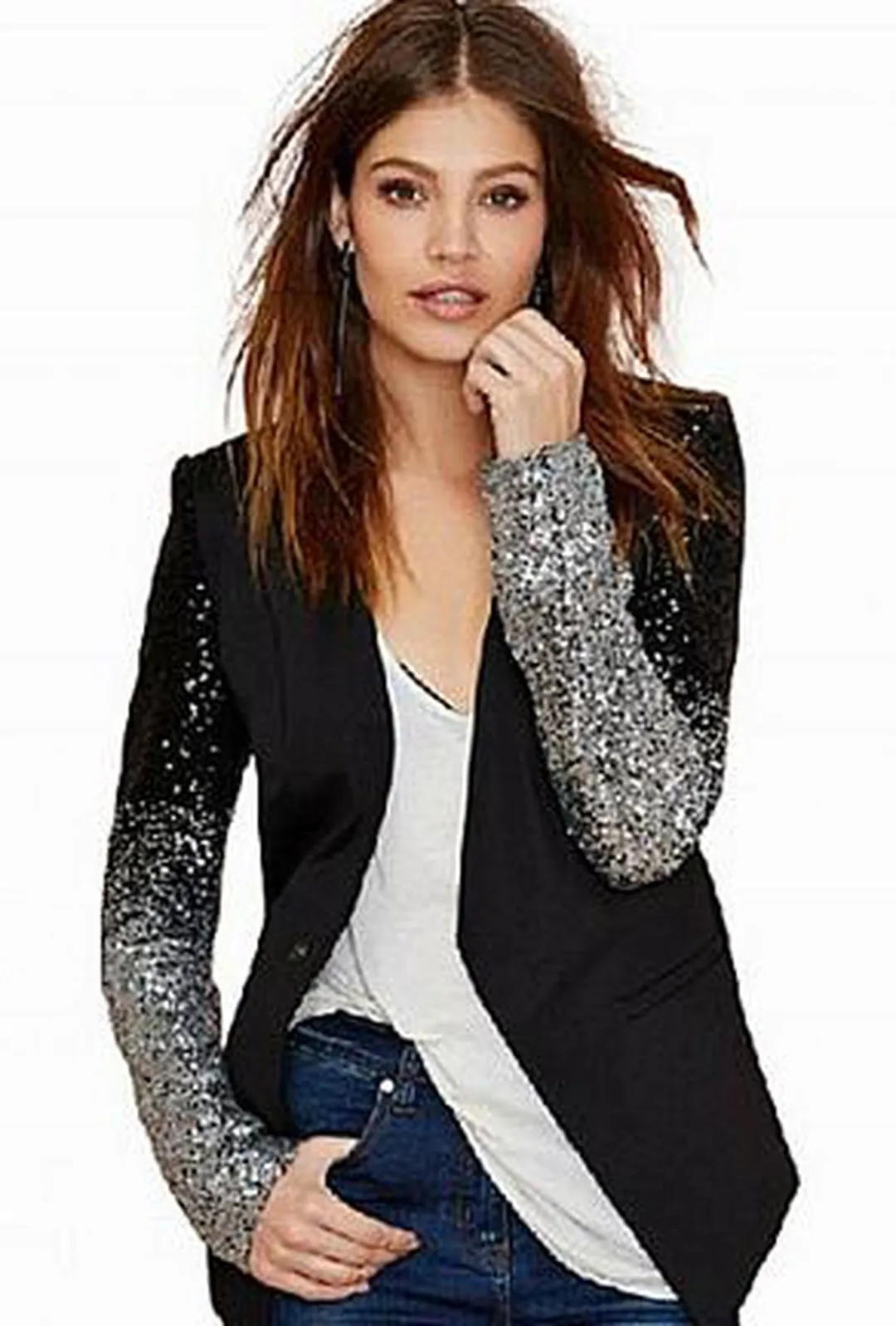 JODI - SEQUIN SLEEVES JACKET