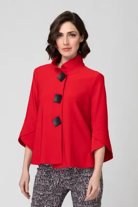 Joseph Ribkoff, 193198 Cape Jacket Red