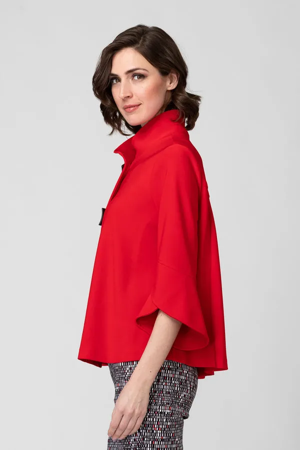 Joseph Ribkoff, 193198 Cape Jacket Red