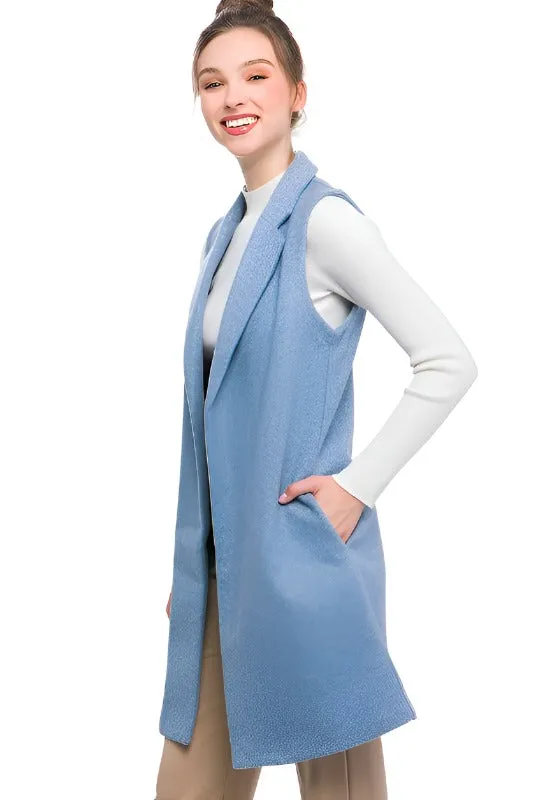 JQ Fleece Long Line Vest