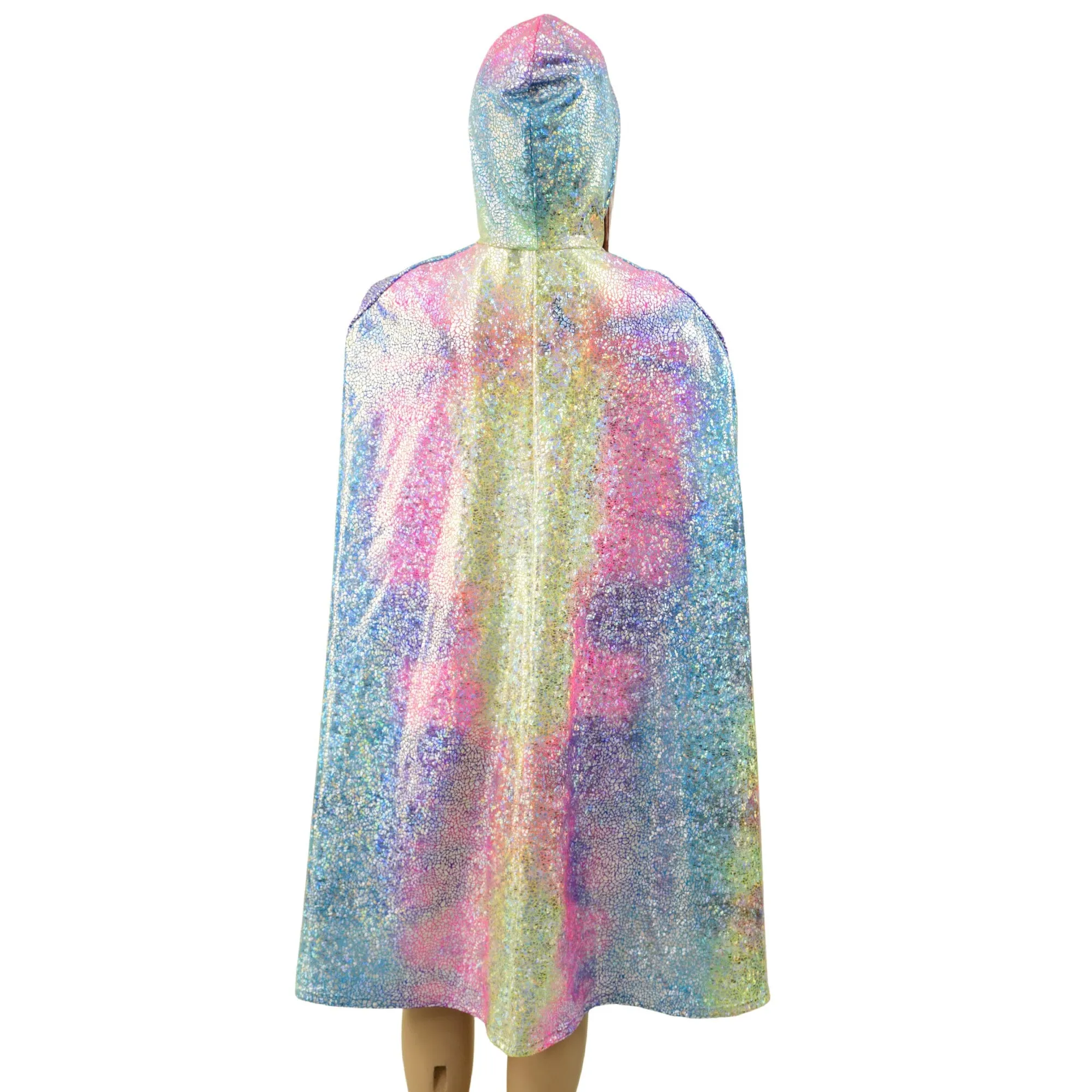 Kids Reversible Holographic Hooded Cape