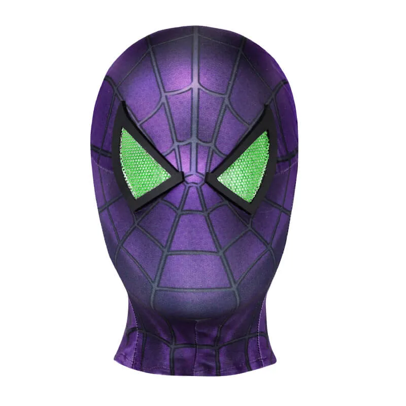 Kids Spider-Man Miles Morales Purple Reign Suit Purple Shadow Superhero Cosplay Bodysuit