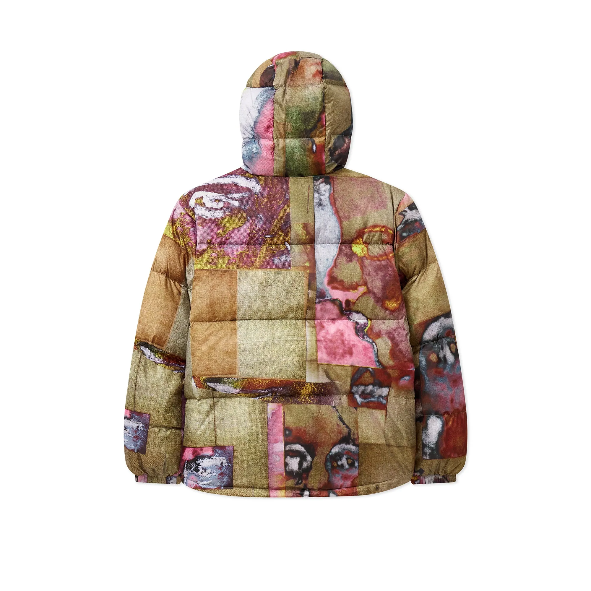 Kidsuper Mens Printed Faces Collage Puffer Jacket