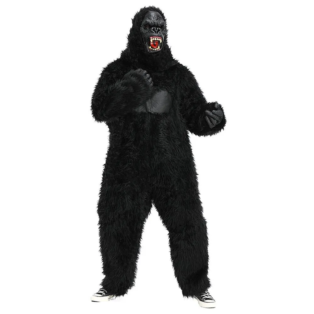 King Kong Chimpanzee Animal Adult Jumpsuit Cosplay Costume Carnival