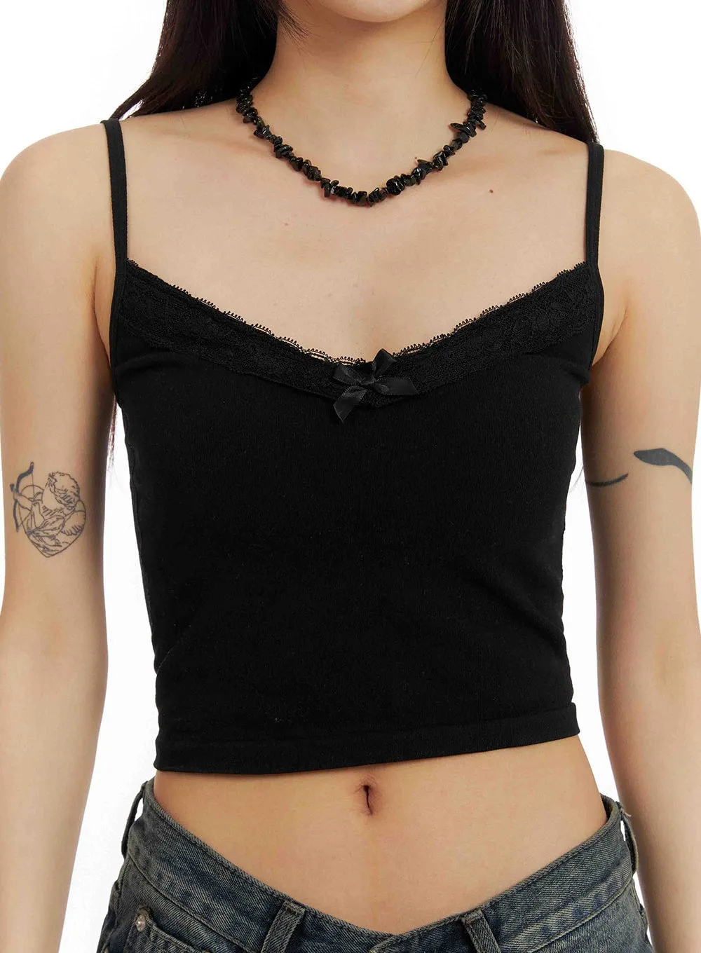 Lace Crop Tank Top CF429