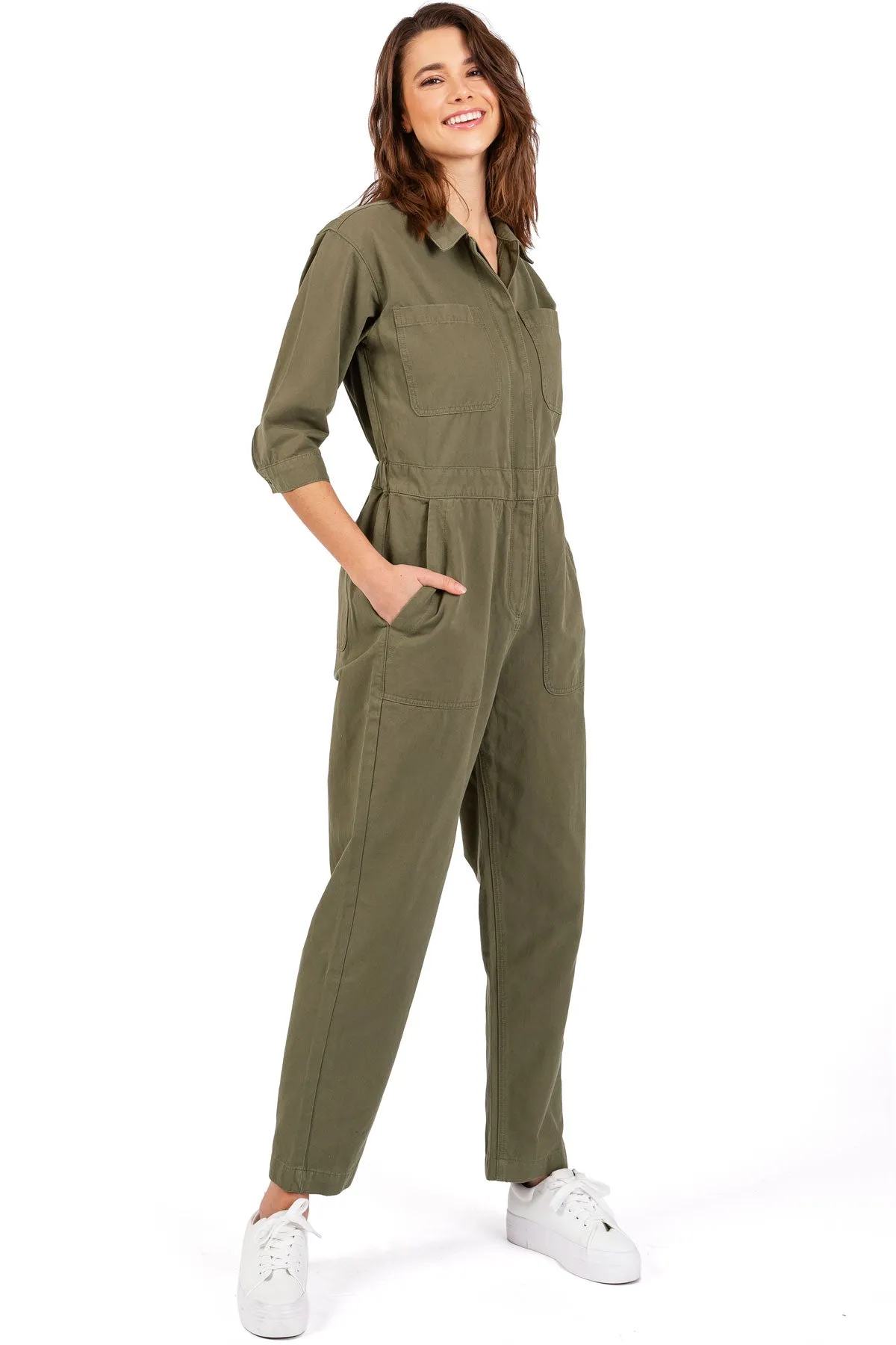 Lana Roux Coverall Aviator Jumpsuit