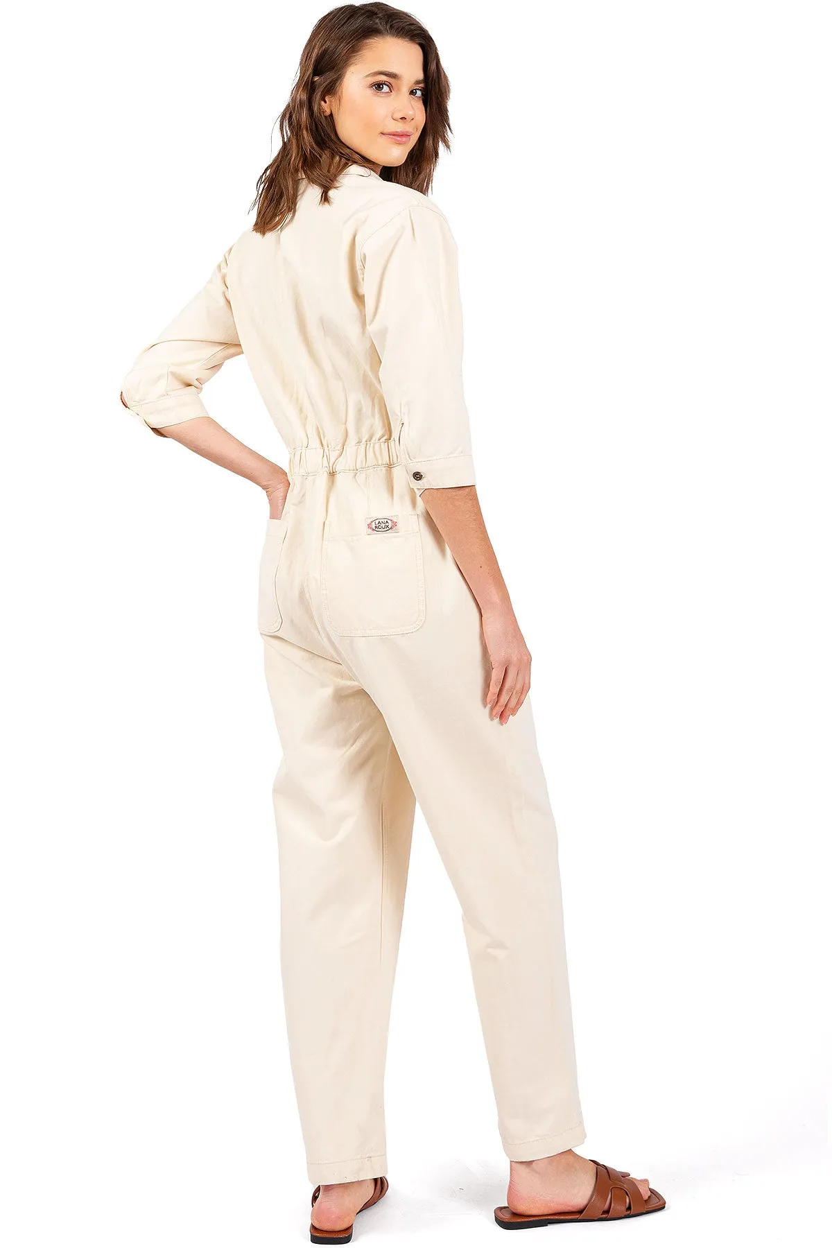 Lana Roux Coverall Aviator Jumpsuit