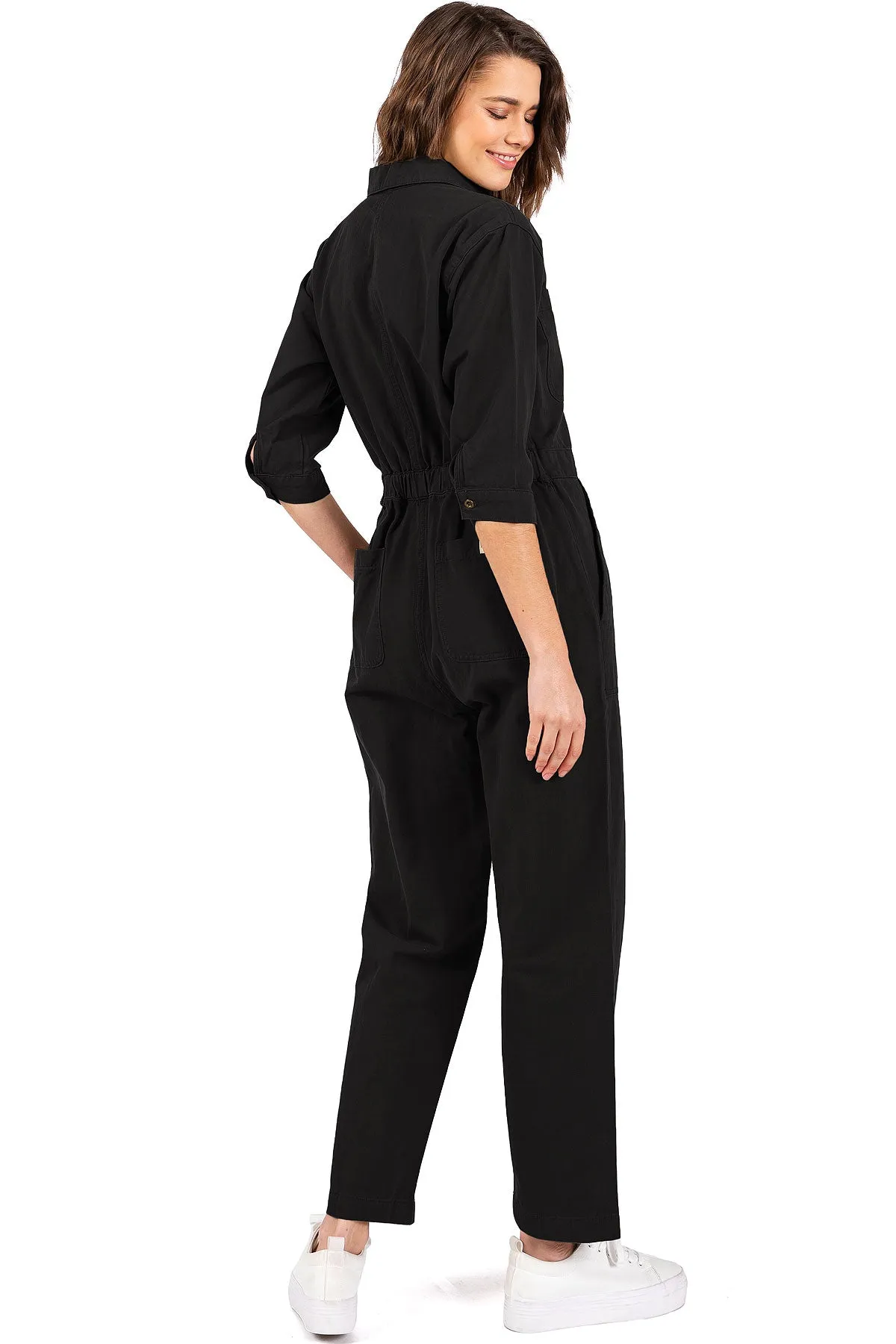 Lana Roux Coverall Aviator Jumpsuit