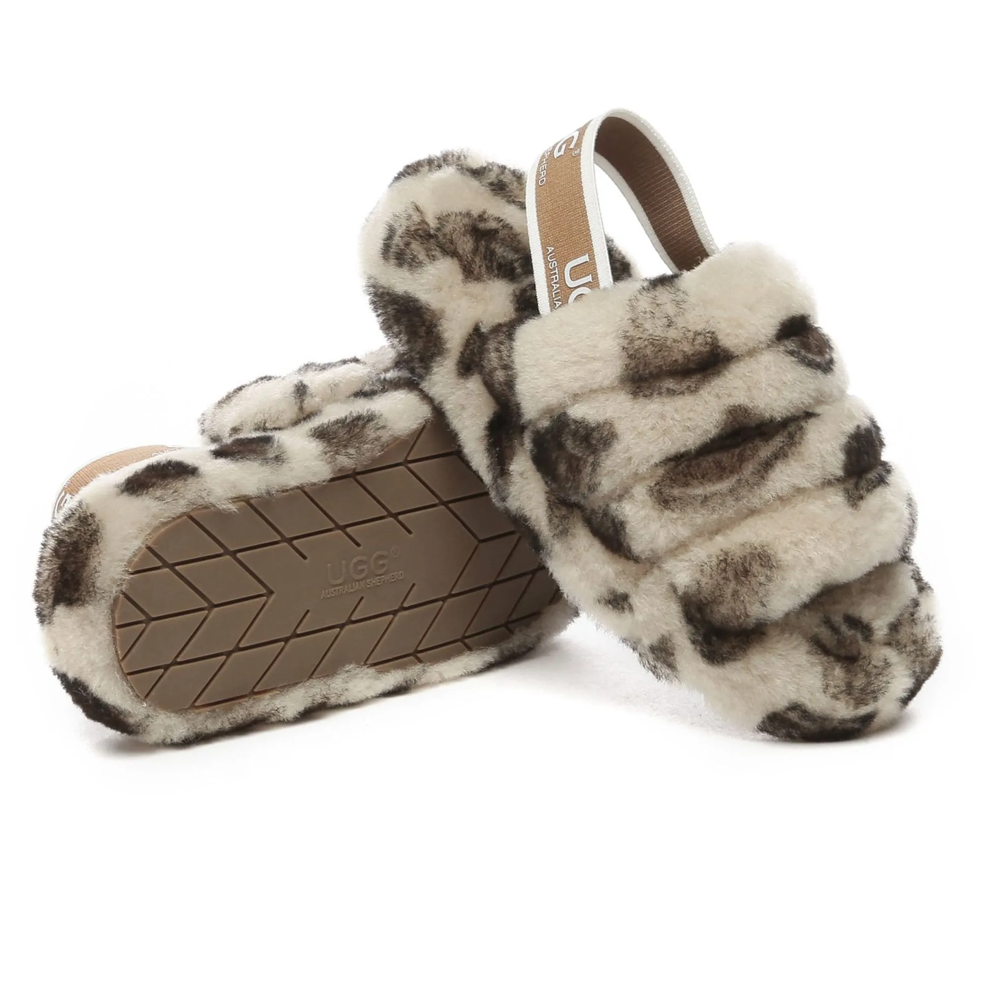 Leopard Kids UGG Slippers