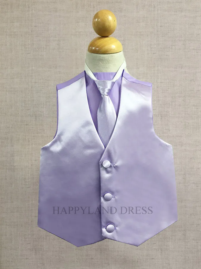 Lilac Boy's tie and vest