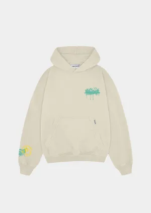 Lost Reality Vintage Washed Oversized Hoodie - Cream