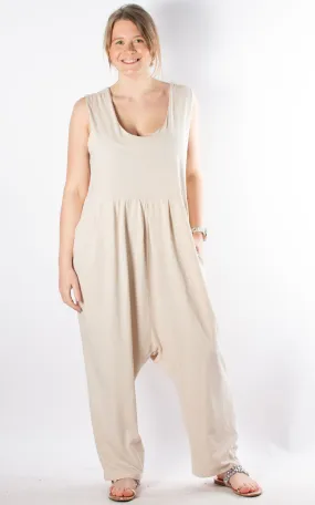 Lydia Plain Jumpsuit | Beige