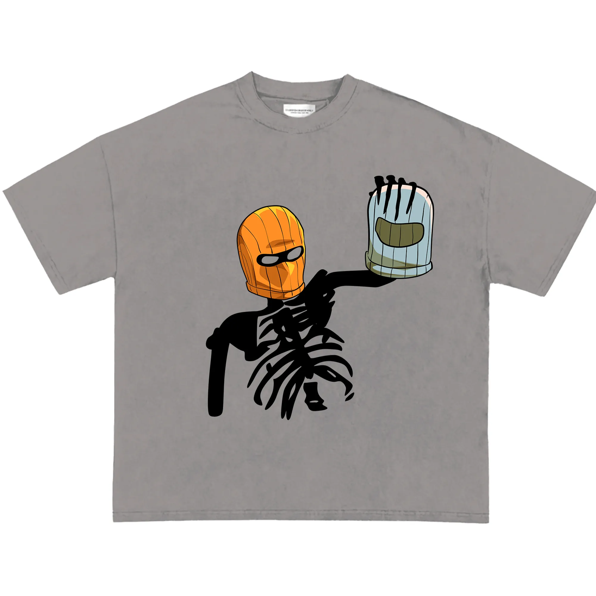 Masked Ghoul- Vintage Wash Stone Wash T- Shirt