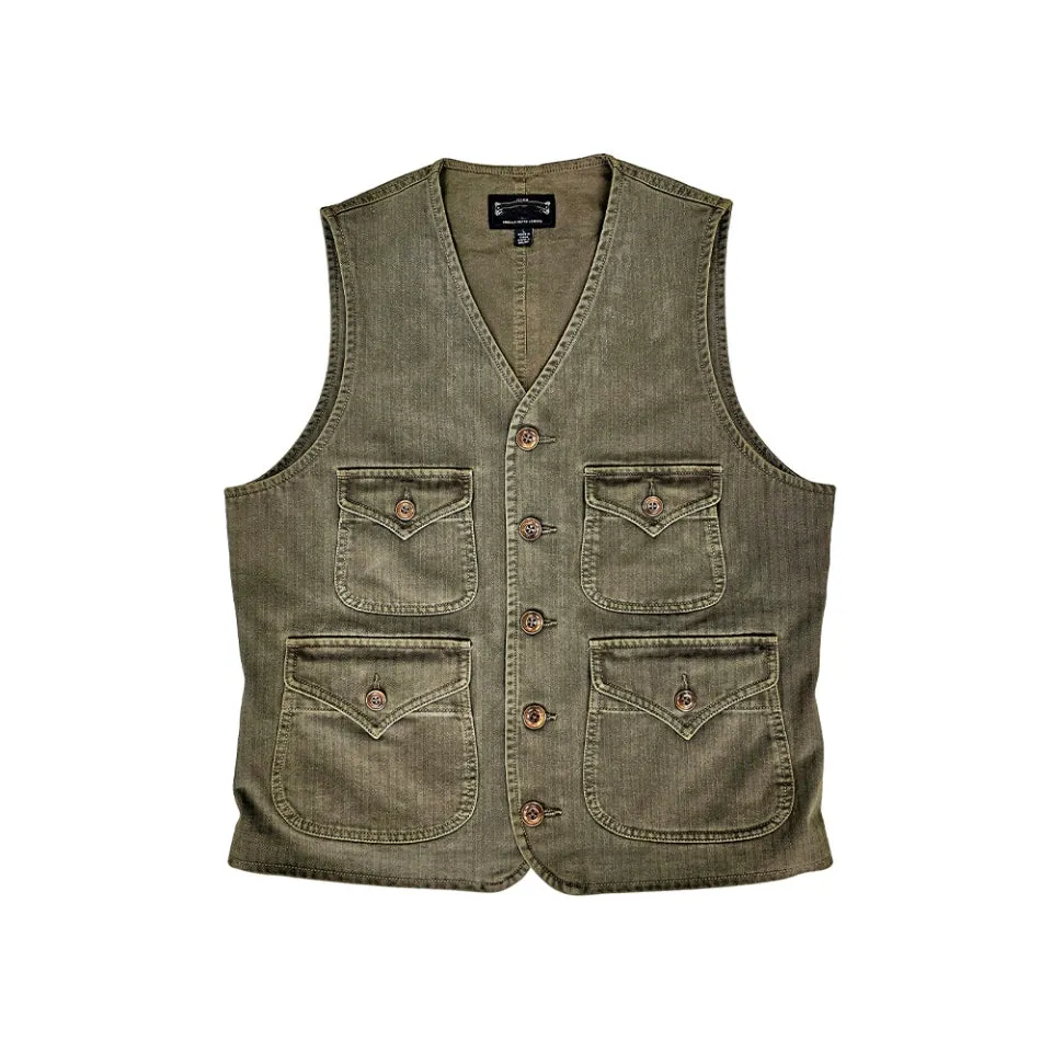 Men's V-neck Multi-Pockets Vest