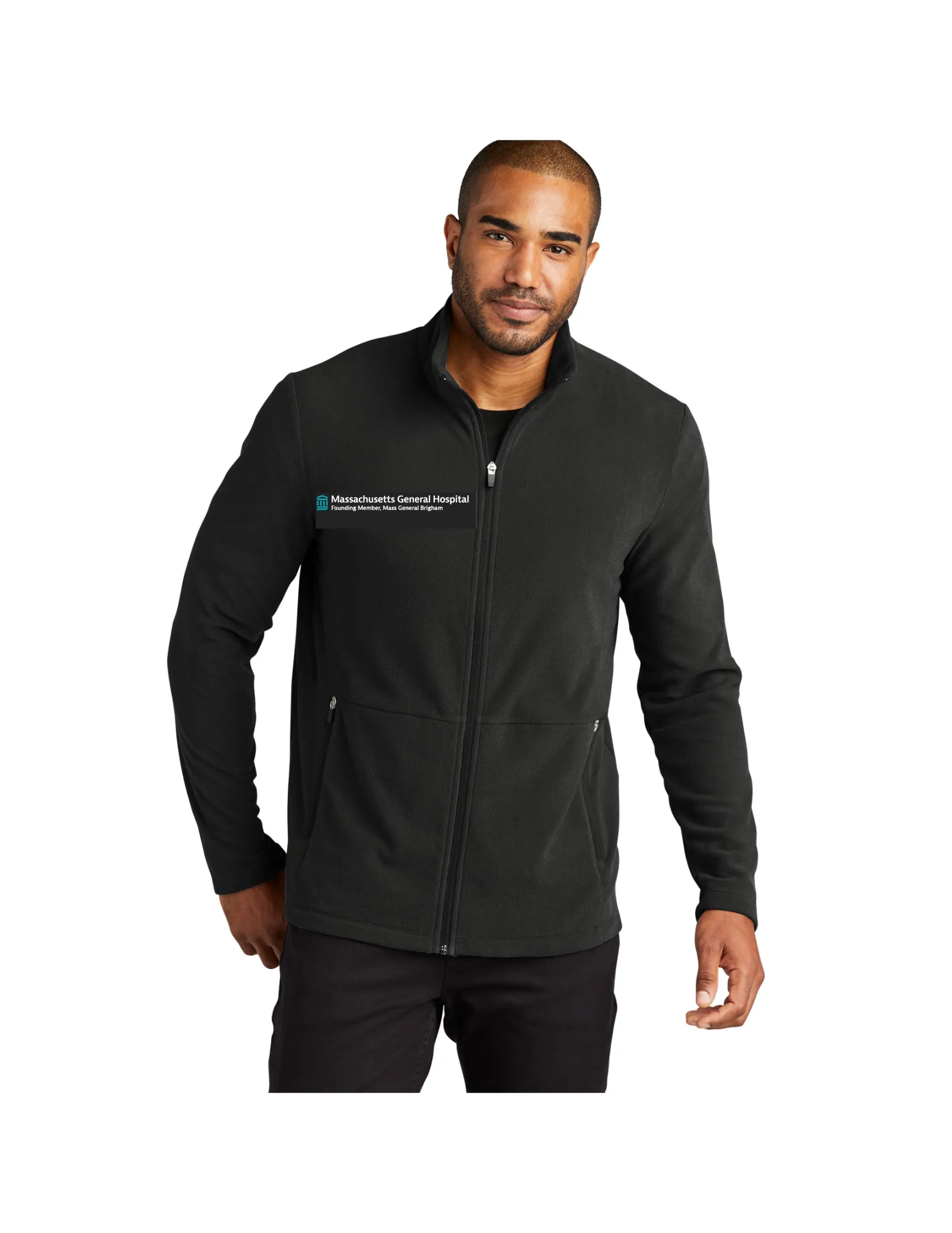 MGH/MGB Port Authority Micro Fleece Jacket Men's Black Small