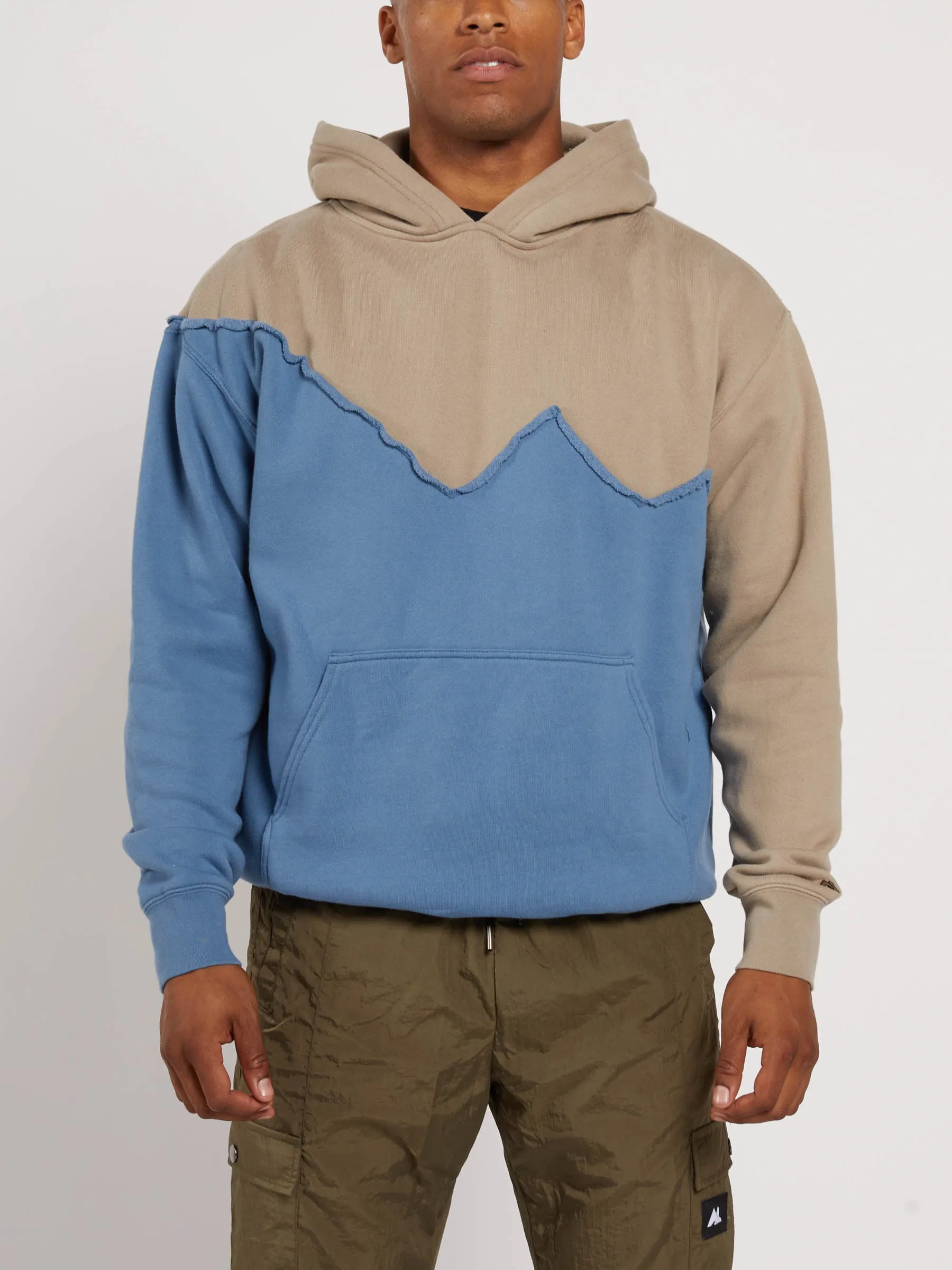 Mountain Hoodie - Khaki/ Dust Blue