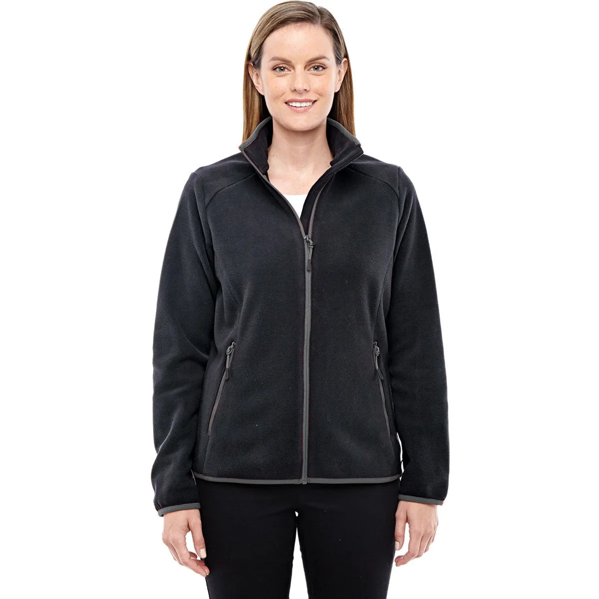 North End Women's Black/Carbon Fleece Jacket