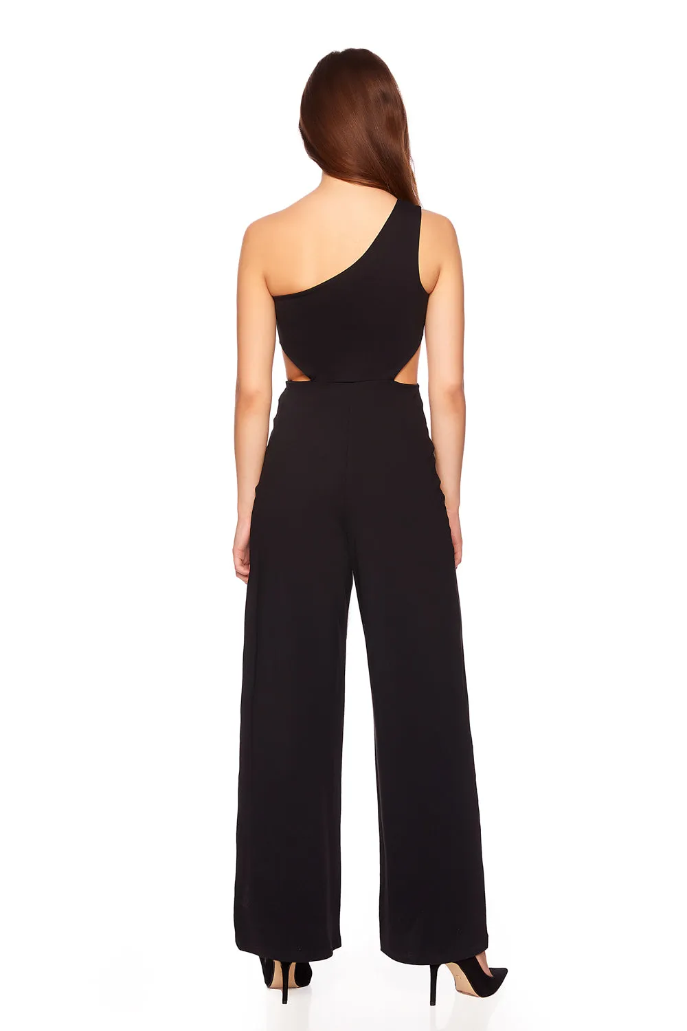 one arm cut out jumpsuit